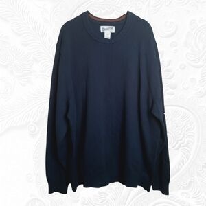 Duluth Trading Company Men's  Long Sleeve Crew Neck Blue Sweater
